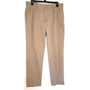 Vintage Polo by Ralph Lauren Chino Pants Men 38x34 Beige Pleated Straight Leg